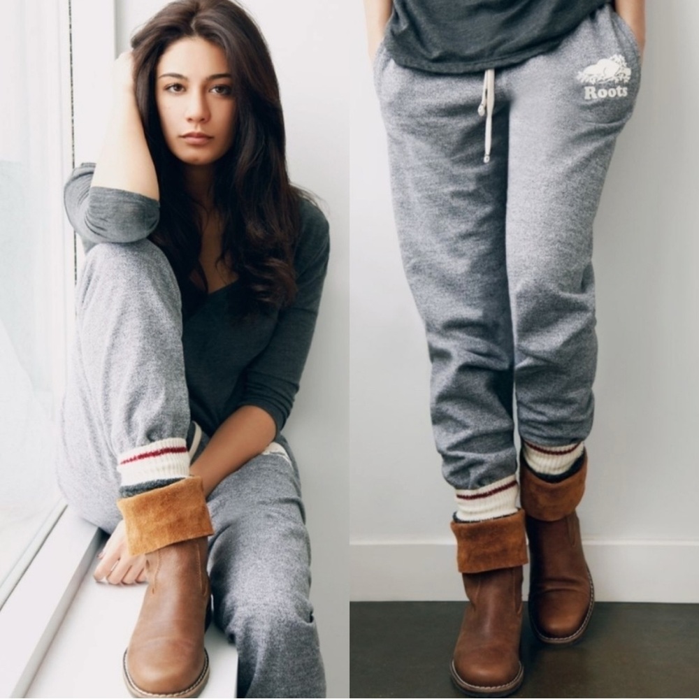 Roots roll over boot classic brown women's 8